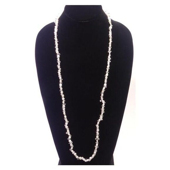 Pearl & Quartz Beaded‎ Necklace 45.1g .925 Clasp - Picture 2 of 6